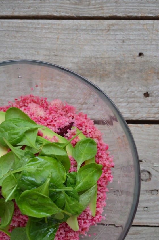 Pink Christmas Couscous Salad Recipe