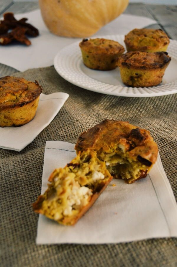 Butternut Squash, Sun dried tomatoes Muffins recipe συνταγή αλμυρά μάφινς με φέτα λιαστή ντομάτα κίτρινη κολοκύθα Γαβριήλ Νικολαίδης Cool Artisan