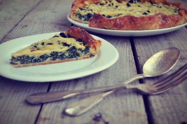 Quiche Lorraine with spinach and bacon, recipe, tart, french, συνταγή, κις λορέν, σπανάκι, κρέμα γαλακτός, τυρί, γραβιέρα, Cool Artisan, Γαβριήλ Νικολαΐδης