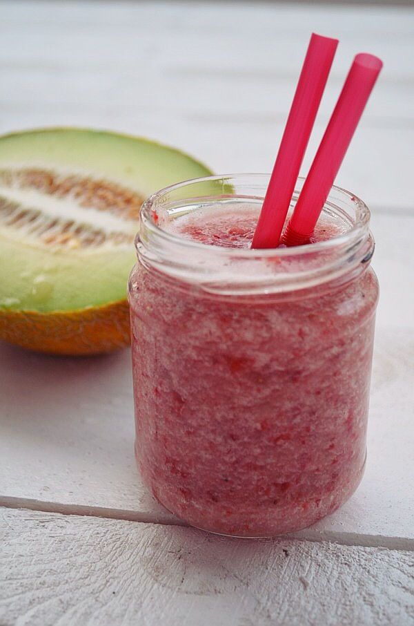 detox smoothie, strawberry, melon recipe 1