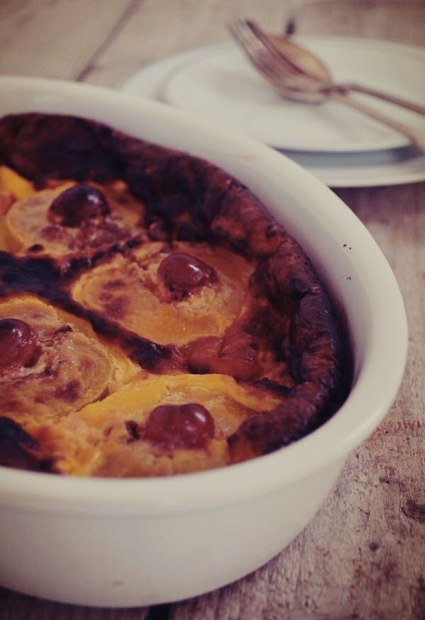 peach clafoutis, french recipe, fruit dessert, sweet, συνταγή, γαλλική πουτίγκα, ροδάκινο, Γαβριήλ Νικολαΐδης, cool artisan