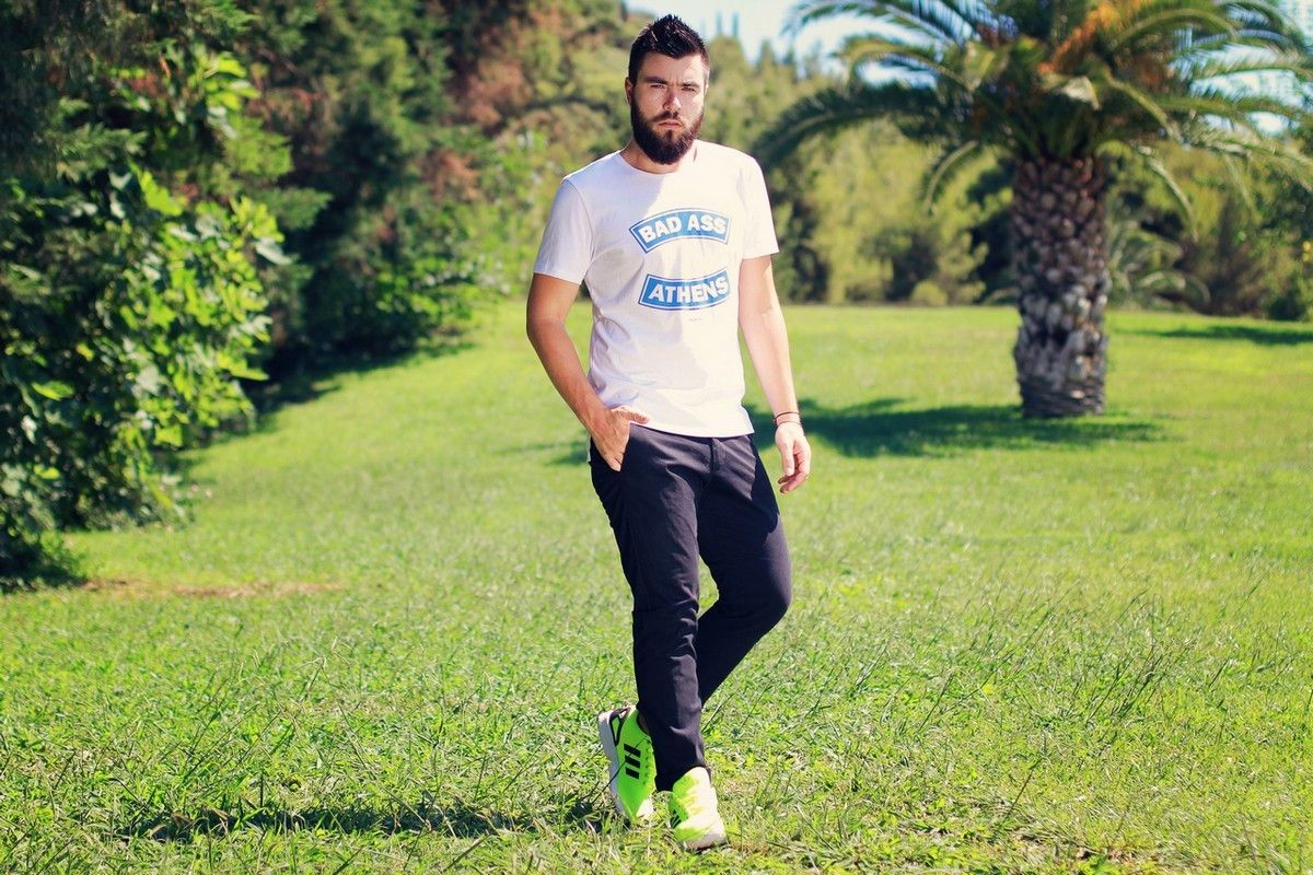 man street style, fashion blog, new trends, T-shirt, black pants, indie brand, dapper guilt, Γαβριήλ Νικολαίδης  man street style, fashion blog, new trends, T-shirt, black pants, indie brand, dapper guilt, Γαβριήλ Νικολαίδης  