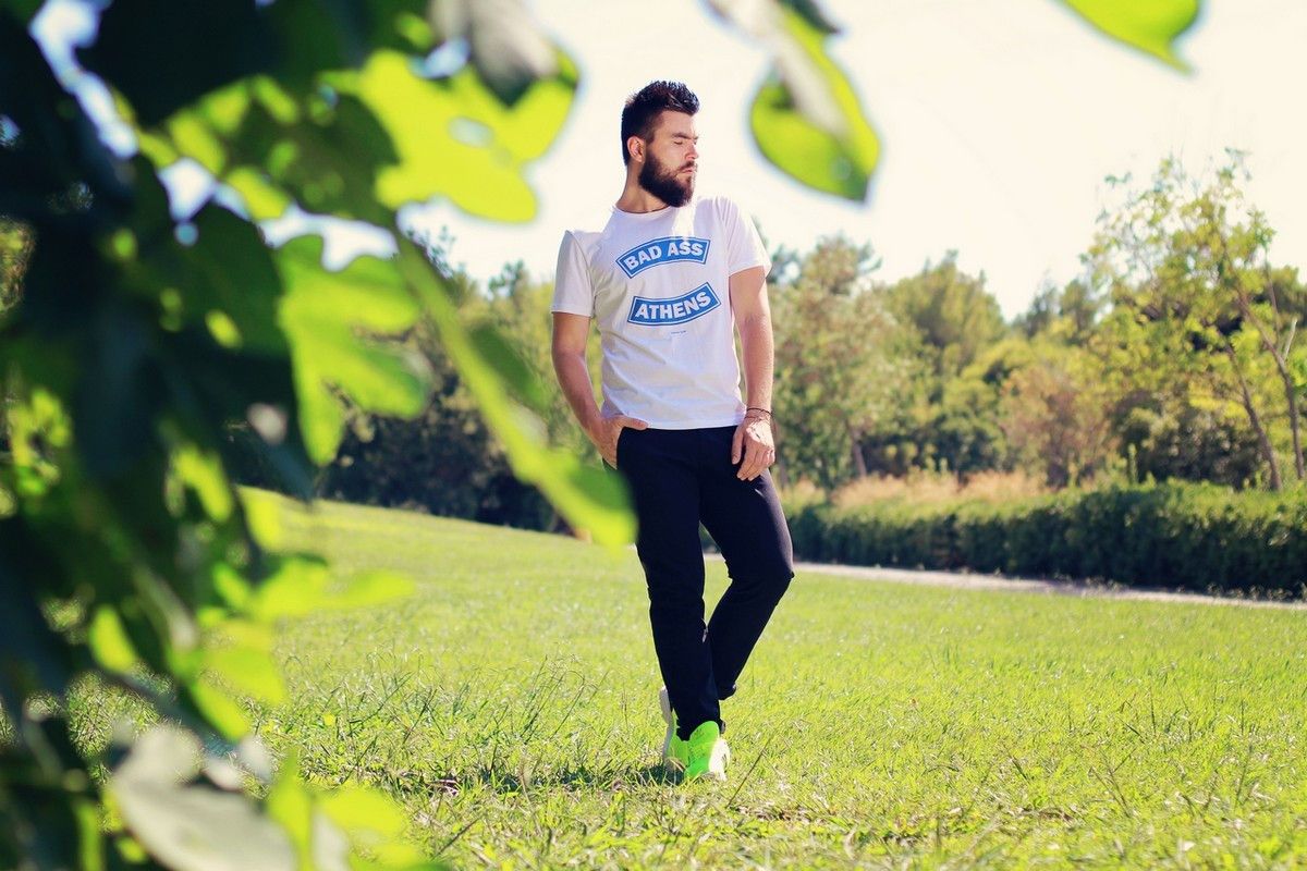 man street style, fashion blog, new trends, T-shirt, black pants, indie brand, dapper guilt, Γαβριήλ Νικολαίδης  