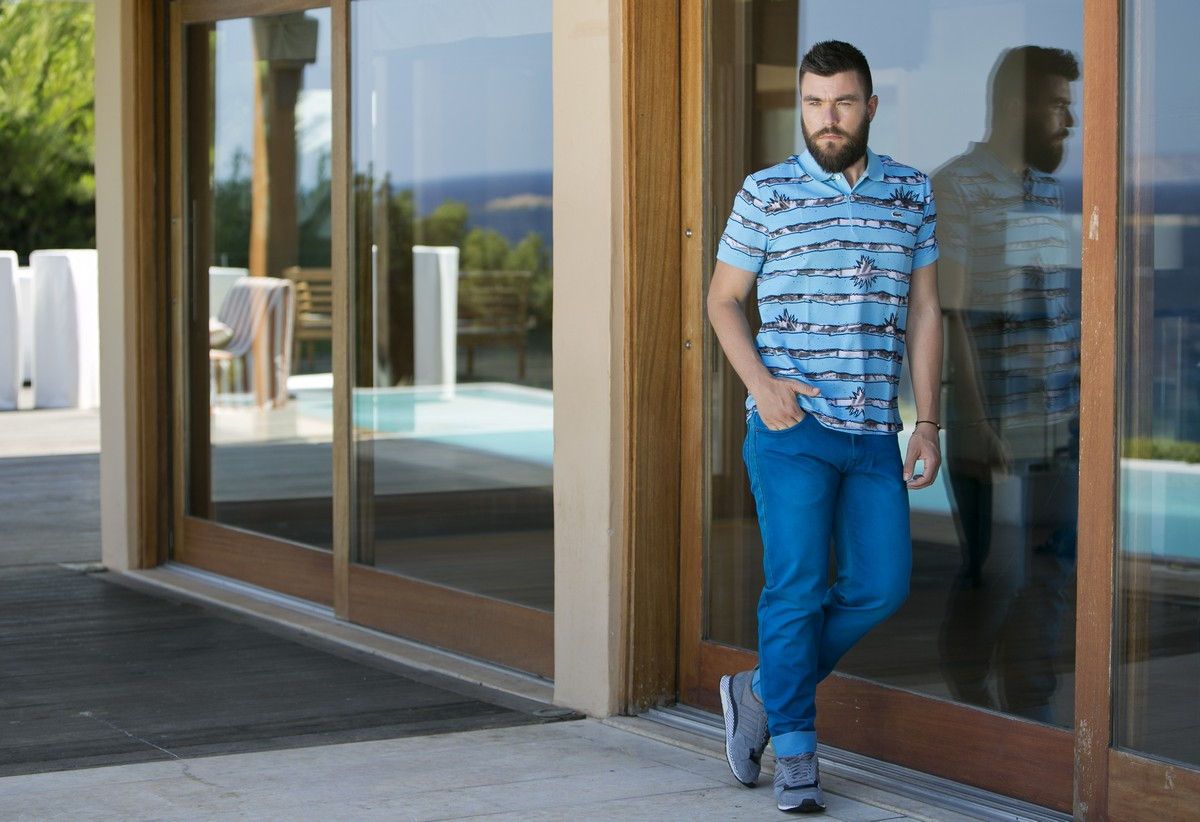 lacoste, summer style, fashion blog, blogger, mens trends, new, 2014, guy, blue polo T-shirt, cobalt pants, mcarthur glen, athens, cool artisan, Γαβριήλ Νικολαίδης 6