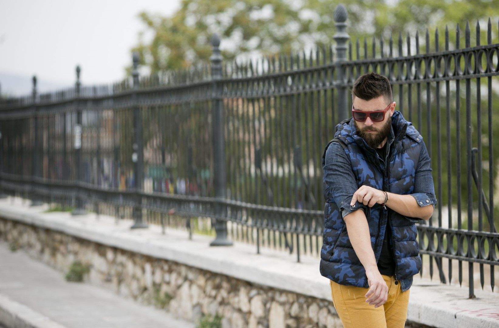 MAN, STREET STYLE, FASHION BLOGGER, ATHENS, ADIDAS SNEAKERS, CAMEO VEST, Funky Buddha, STAFF JEANS, MCARTHUR GLEN ATHENS, DENIM ICONS,cool artisan, Γαβριήλ Νικολαΐδης