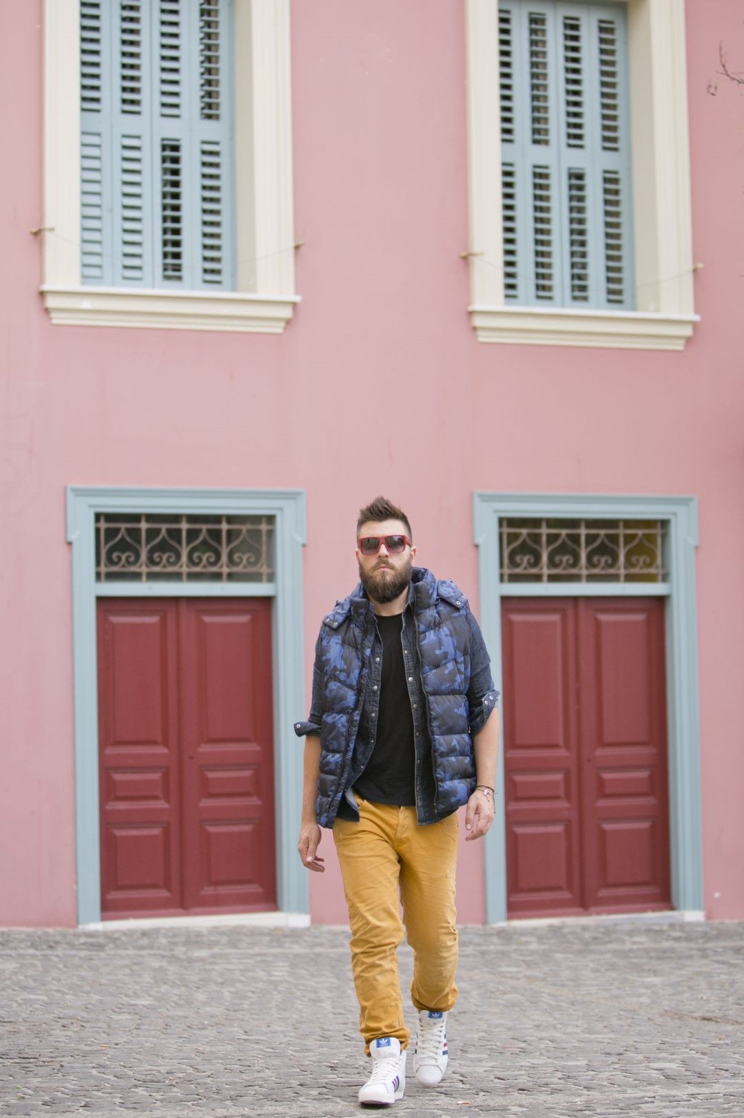 MAN, STREET STYLE, FASHION BLOGGER, ATHENS, ADIDAS SNEAKERS, CAMEO VEST, Funky Buddha, STAFF JEANS, MCARTHUR GLEN ATHENS, DENIM ICONS,cool artisan, Γαβριήλ Νικολαΐδης