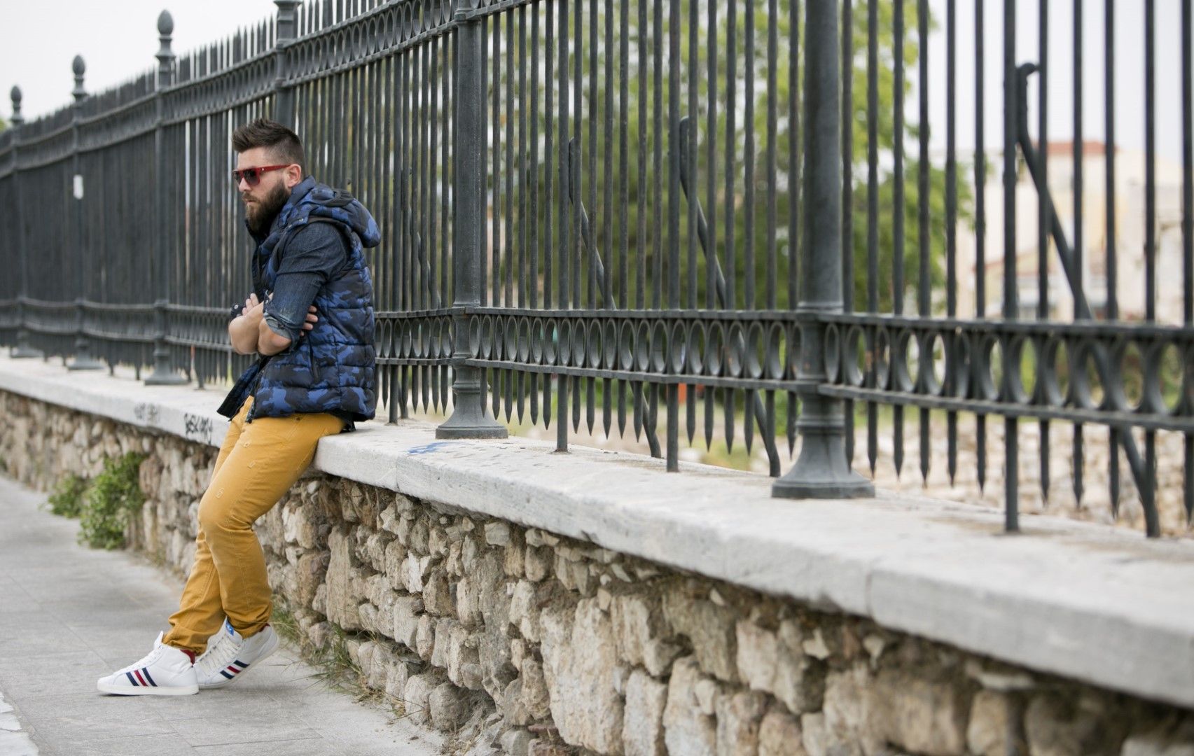 MAN, STREET STYLE, FASHION BLOGGER, ATHENS, ADIDAS SNEAKERS, CAMEO VEST, Funky Buddha, STAFF JEANS, MCARTHUR GLEN ATHENS, DENIM ICONS,cool artisan, Γαβριήλ Νικολαΐδης