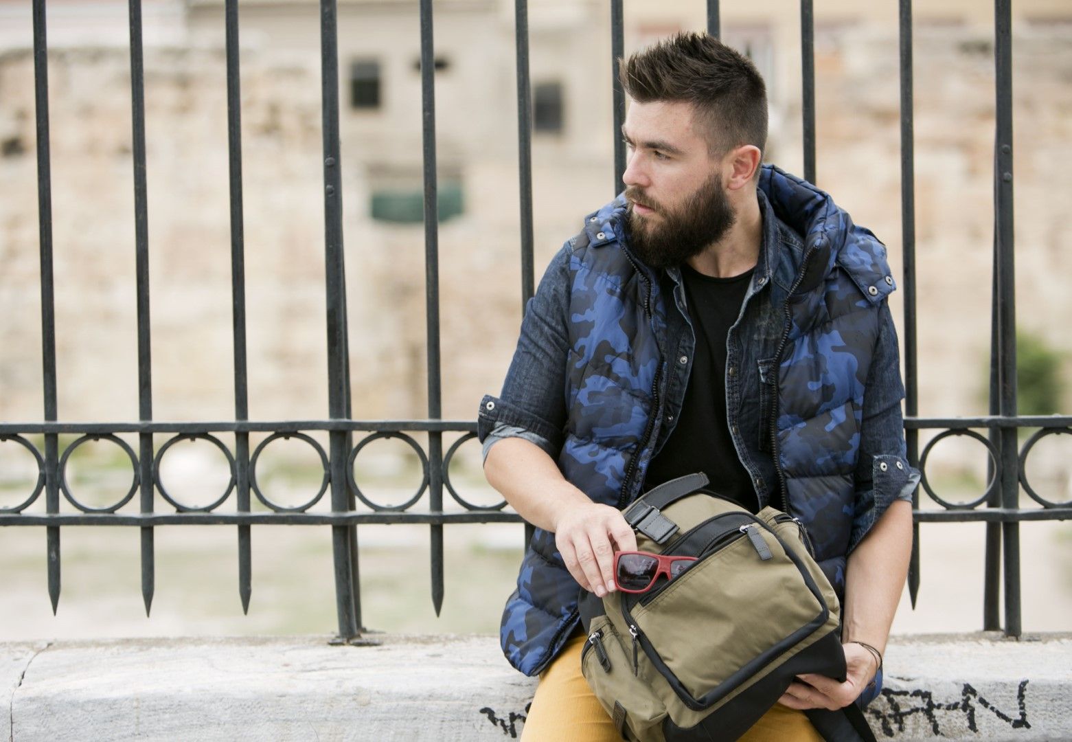 MAN, STREET STYLE, FASHION BLOGGER, ATHENS, ADIDAS SNEAKERS, CAMEO VEST, Funky Buddha, STAFF JEANS, MCARTHUR GLEN ATHENS, DENIM ICONS,cool artisan, Γαβριήλ Νικολαΐδης