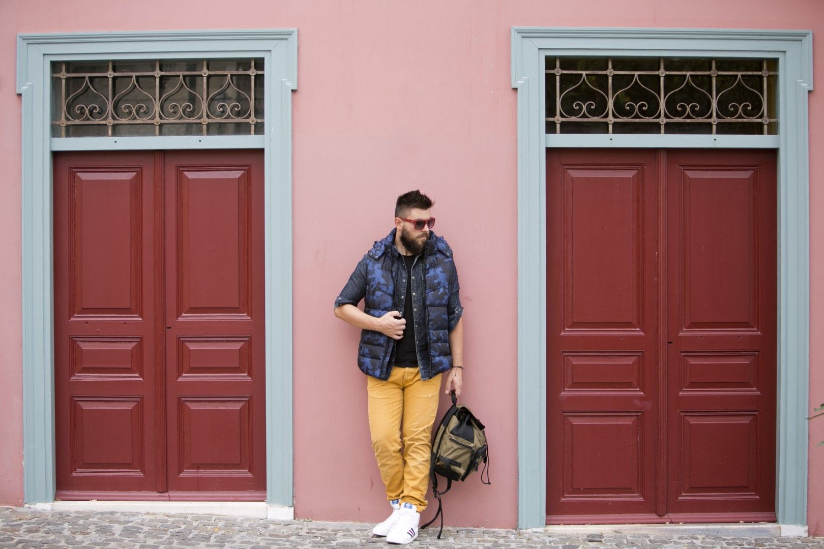 MAN, STREET STYLE, FASHION BLOGGER, ATHENS, ADIDAS SNEAKERS, CAMEO VEST, Funky Buddha, STAFF JEANS, MCARTHUR GLEN ATHENS, DENIM ICONS,cool artisan, Γαβριήλ Νικολαΐδης