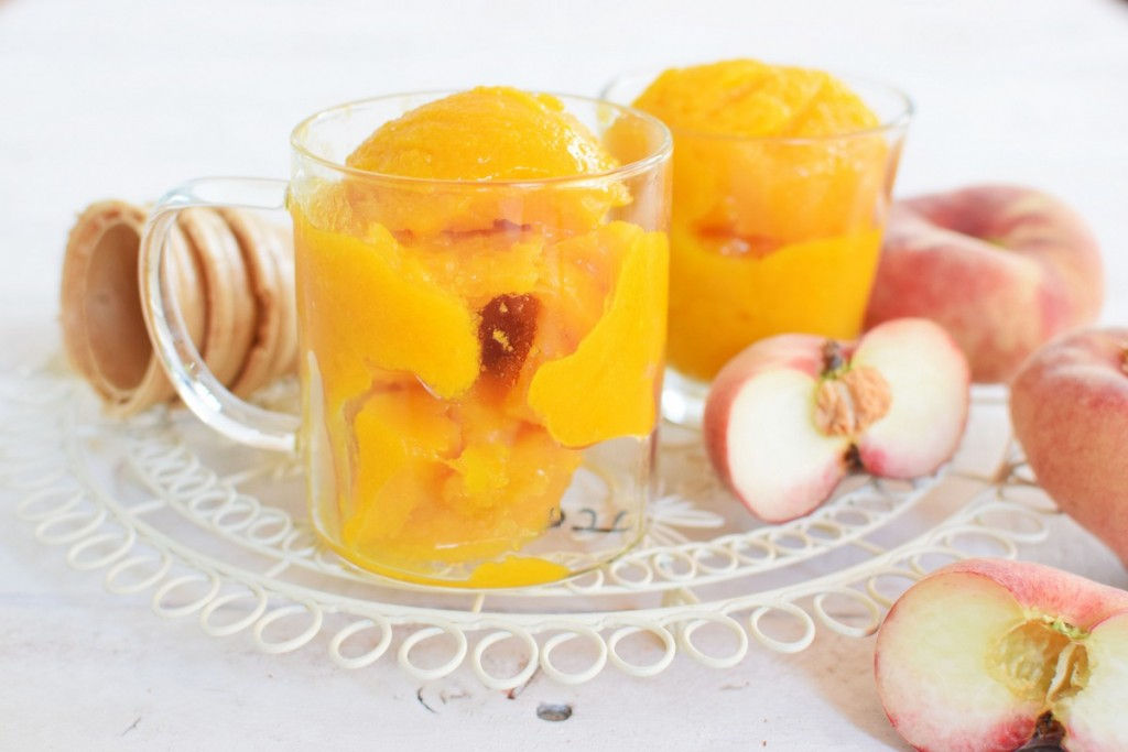 ice cream, homemade, peach, recipe