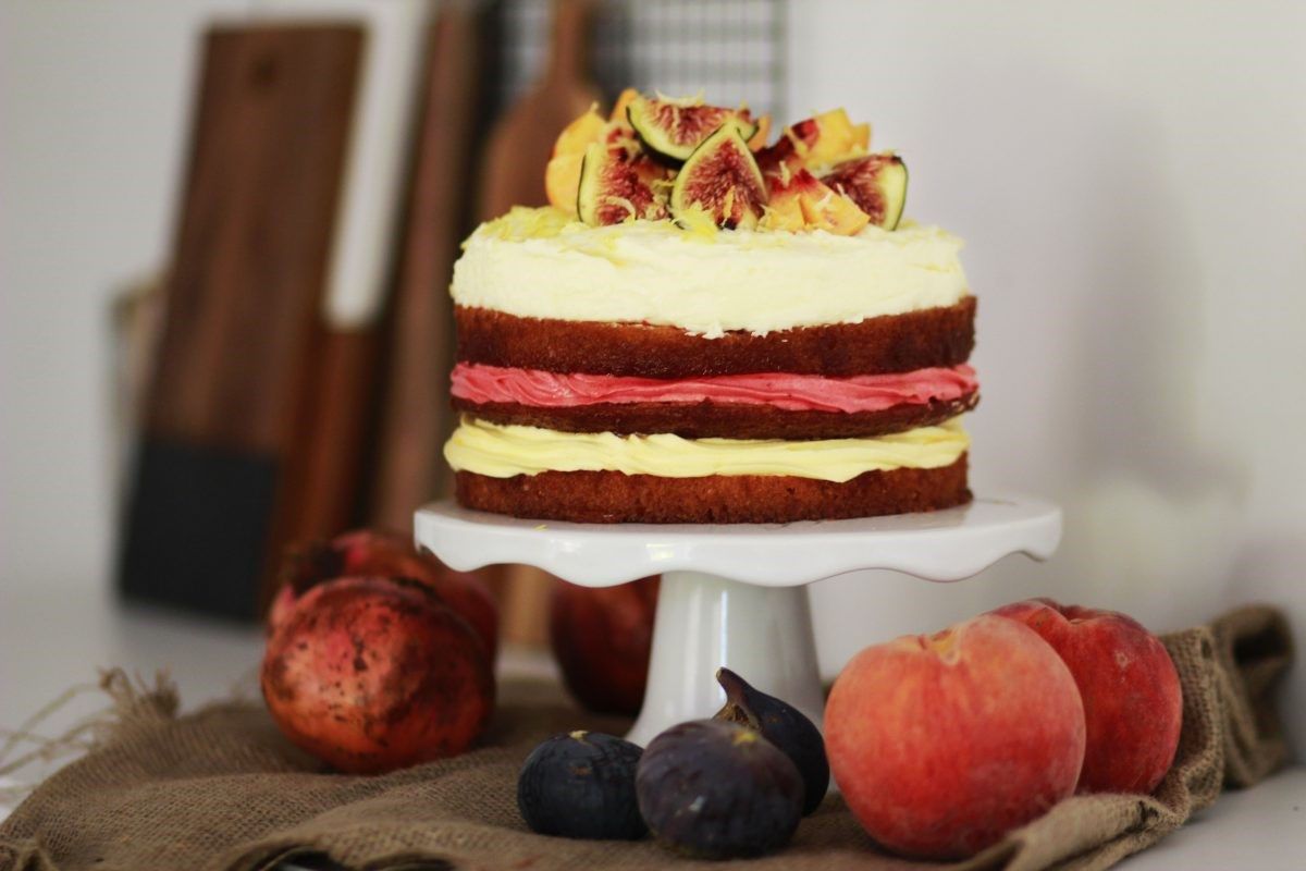 BIRTHDAY CAKE 1, Cake, Creme Patisserie, Pomegranate, ΤΟΥΡΤΑ, ΡΟΔΙ, ΦΡΟΥΤΑ