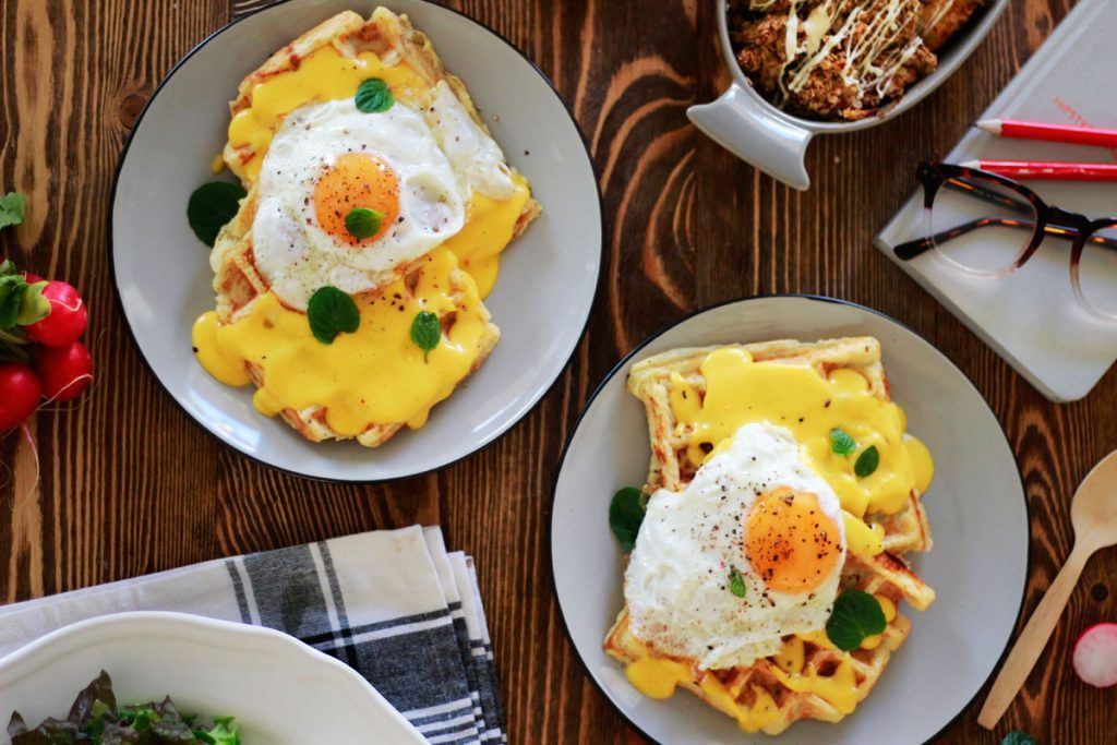 SAUCE HOLLANDAISE, COOL ARTISAN, BRUNCH, EGGS, WAFFLES, ΑΛΜΥΡΕΣ ΒΑΦΛΕΣ, ΣΥΝΤΑΓΗ ΓΙΑ ΒΑΦΛΕΣ, ΣΟΣ ΟΛΛΑΝΤΕΖ, ΑΥΓΑ