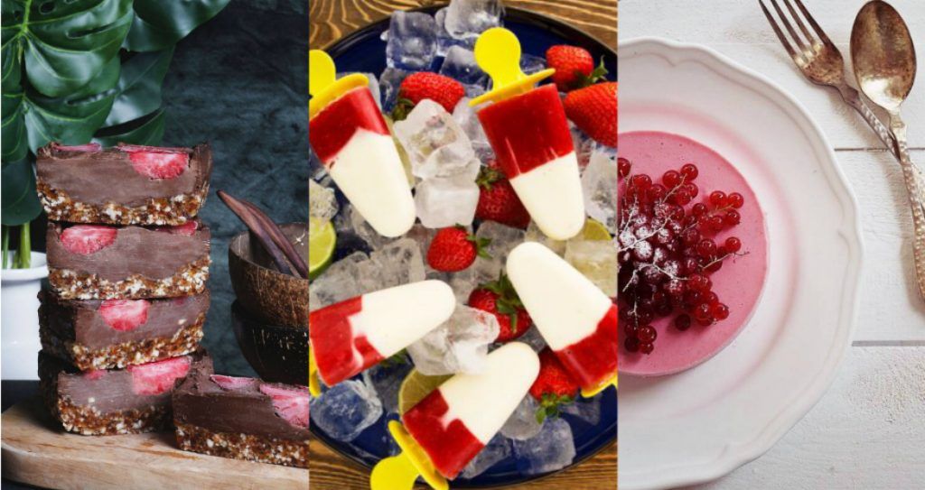 strawberries collage
