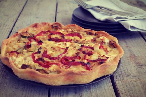 Potatoes and red peppers tart, τάρτα με κολοκυθάκια, πράσα, ζύμη για τάρτα, συνταγή, Γαβριήλ Νικολαίδης, Cool Artisan