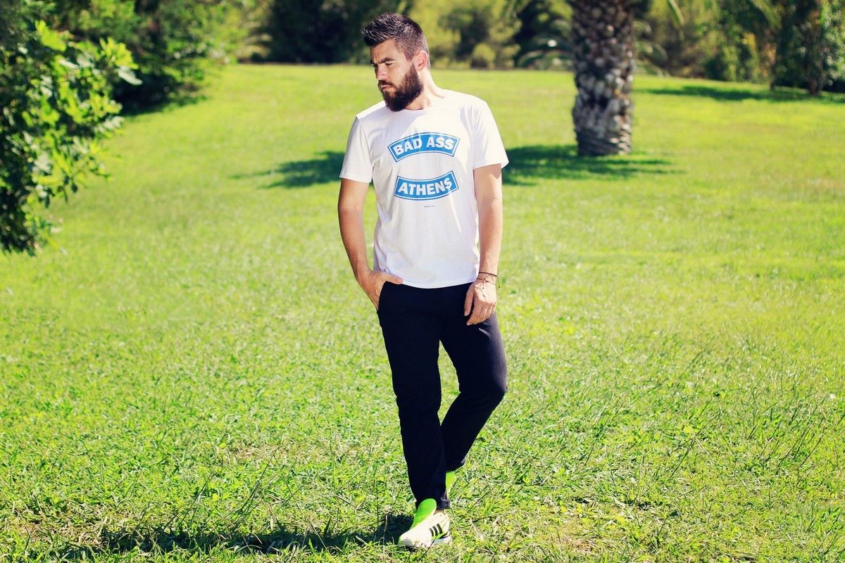 man street style, fashion blog, new trends, T-shirt, black pants, indie brand, dapper guilt, Γαβριήλ Νικολαίδης