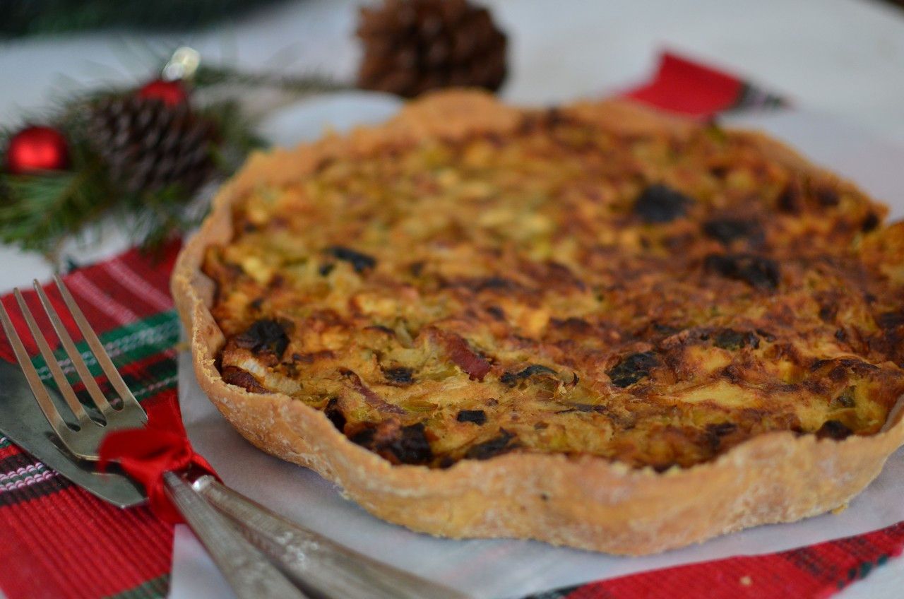 γιορτινή συνταγή, τάρτα δαμάσκηνο, μπέικον, πράσο, παρμεζάνα, κρέμα γάλακτος, tart, parmesan, bacon, leek, dough, recipe, cool artisan, Γαβριήλ Νικολαΐδης