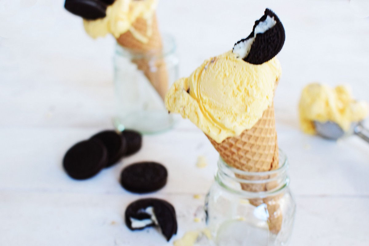 oreo, cookies, ice cream, eggless, recipe, summer